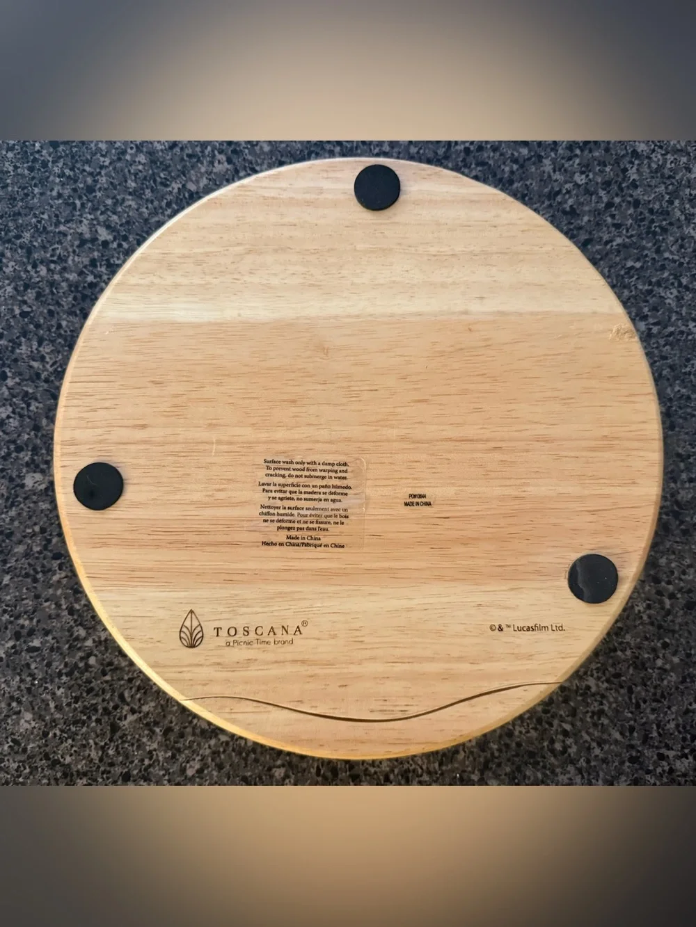 Star Wars Wooden Death Star Serving Board - Natural Wood & Dark Burn